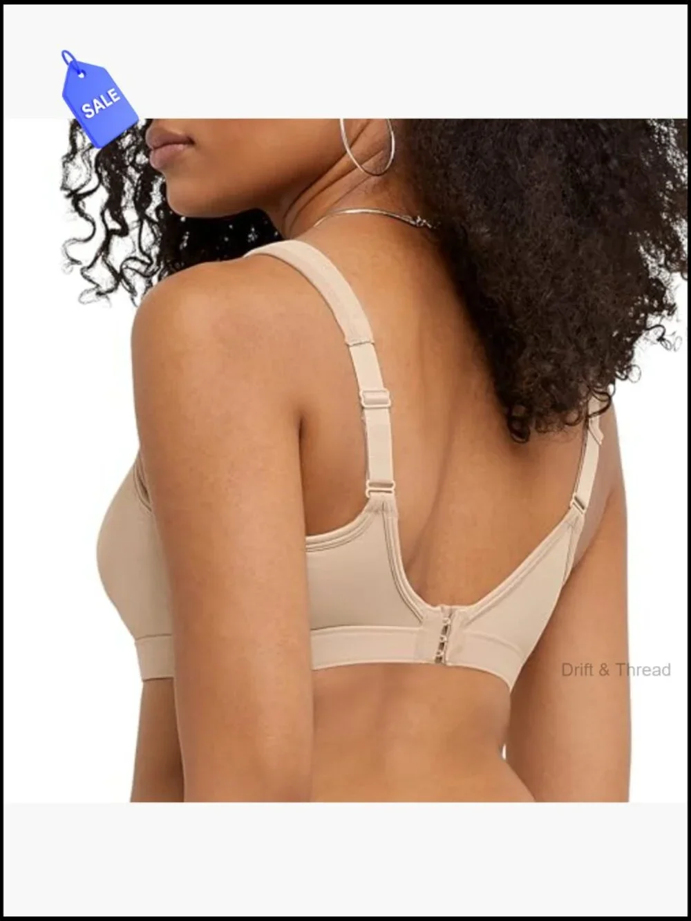 Women's High-Impact Sports Bra, Wire-Free Full Coverage, Adjustable Straps,